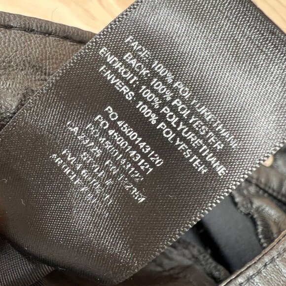 Wilfred Faux Leather Gloss Black High-Waisted Pants Size 4 - Picture 7 of 9